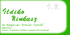 ildiko minkusz business card